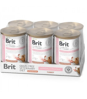 Brit VD Perro Hypoalergénico Monoproteico Pavo Húmedo 6x400gr